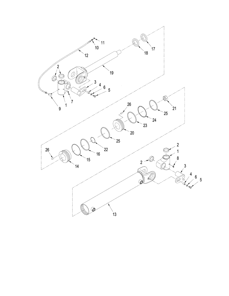 Схема запчастей Case IH STEIGER 435 - (05-06) - CYLINDER ASSEMBLY - ARTICULATION, BSN Z8F111831 (05) - STEERING