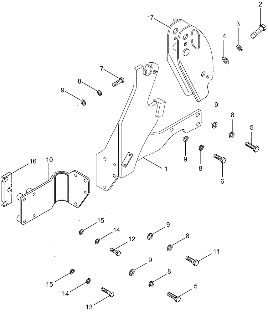 Схема запчастей Case IH LX232 - (09-09) - MOUNTING BRACKETS - JX TRACTOR (09) - CHASSIS/ATTACHMENTS