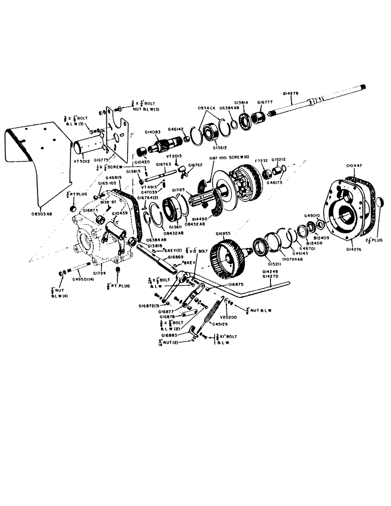 Схема запчастей Case IH 400B-SERIES - (155A) - CONTROL LINKAGE, INDEPENDENT P.T.O., 400B SERIES TRACTORS (06) - POWER TRAIN