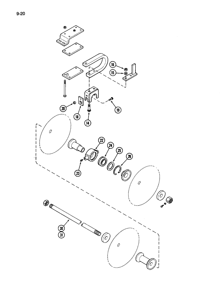 Схема запчастей Case IH 696 - (9-20) - DISC AND GANG (09) - CHASSIS/ATTACHMENTS