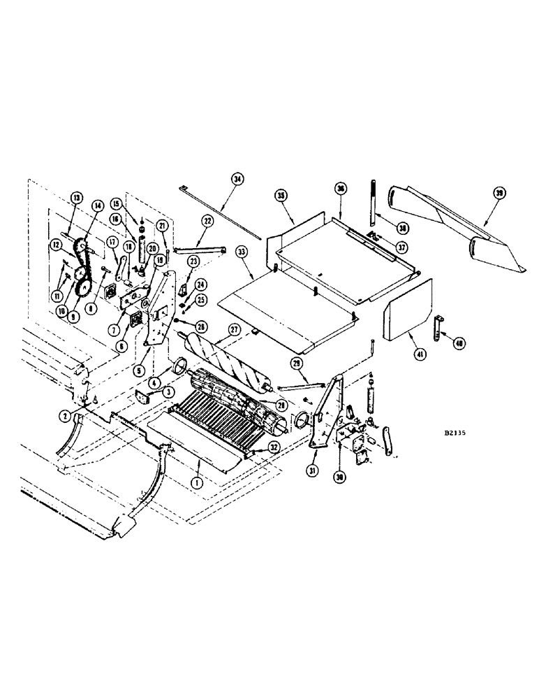 Схема запчастей Case IH 1150 - (064) - HAY CONDITIONER (CONTD), BEFORE 8262501 (58) - ATTACHMENTS/HEADERS