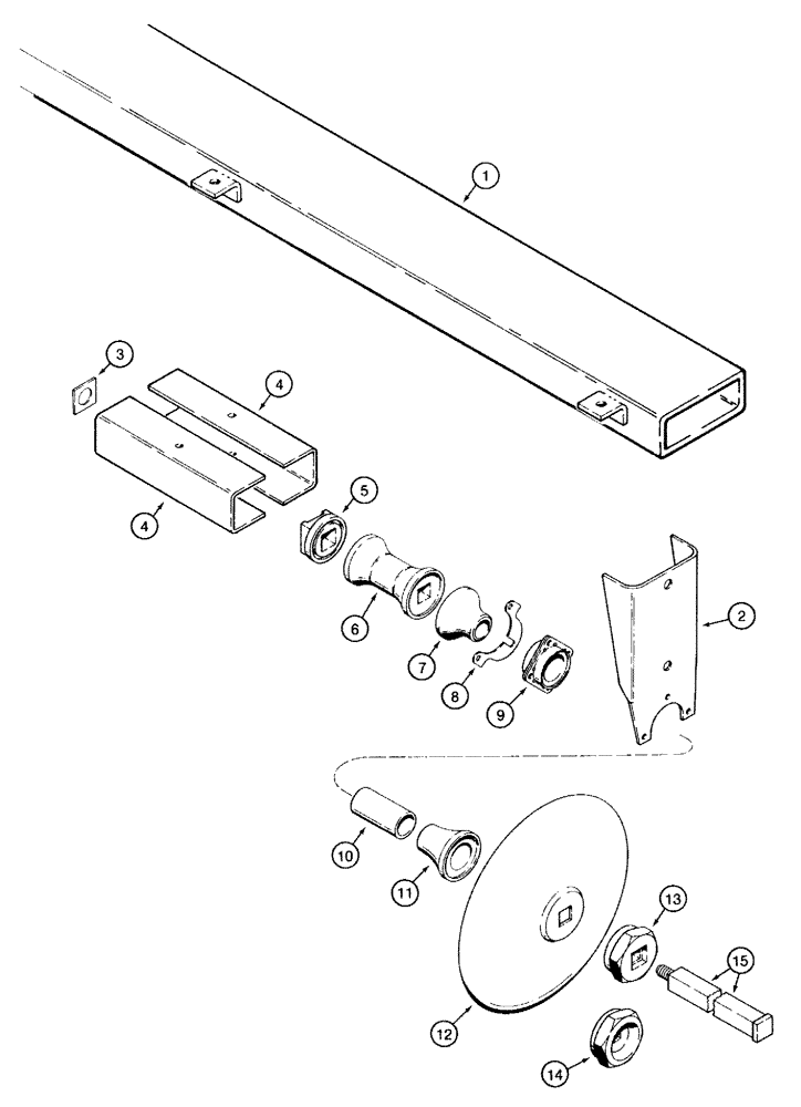 Схема запчастей Case IH 760 - (9-07) - DISK AND GANG, PRIOR TO P.I.N. 27351 (09) - CHASSIS/ATTACHMENTS