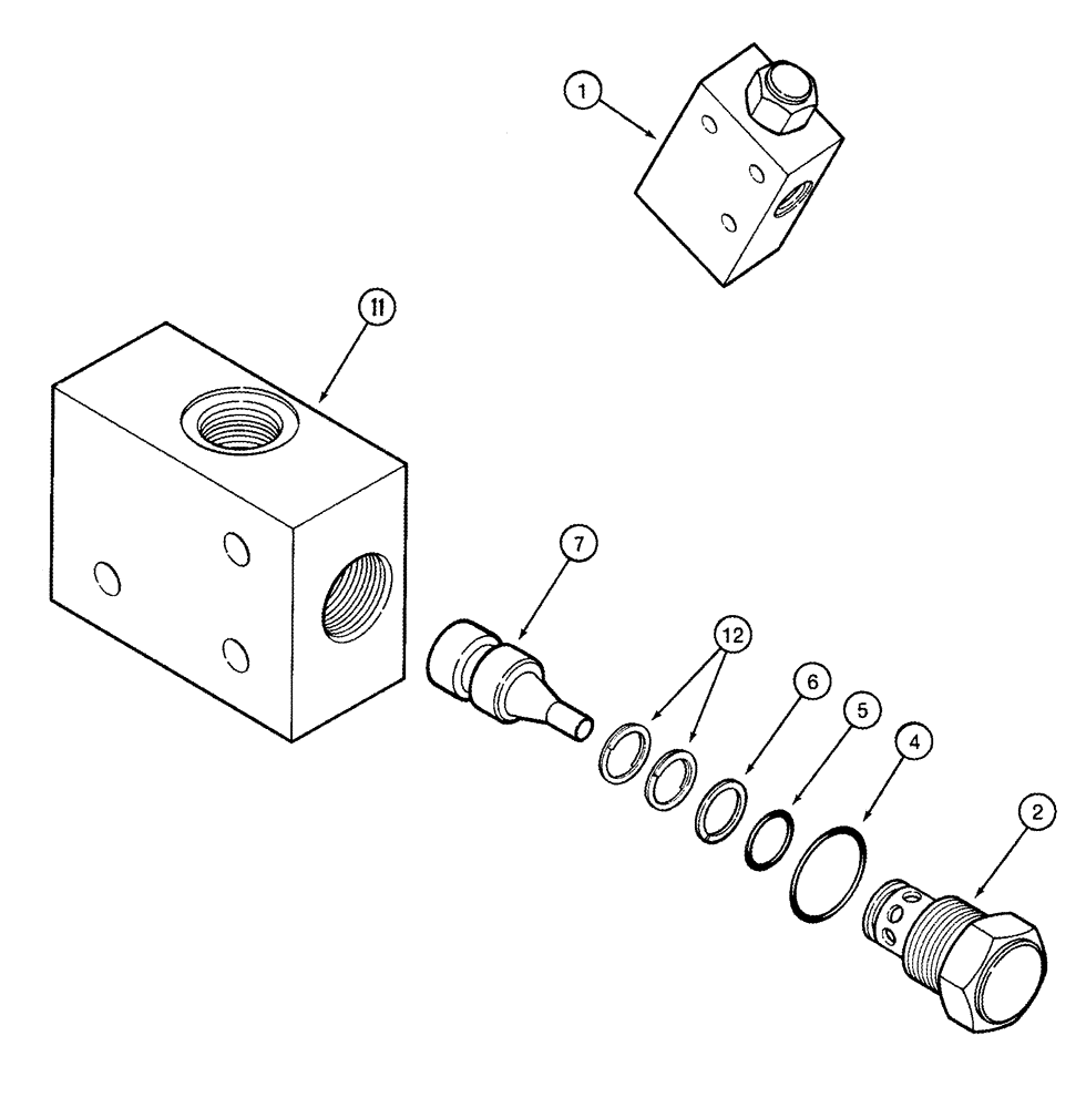 Схема запчастей Case IH 2555 - (08-18) - PILOT OPERATED CHECK VALVE (07) - HYDRAULICS