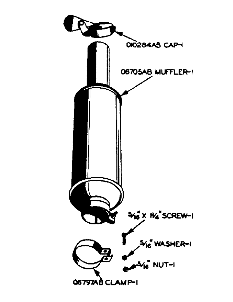 Схема запчастей Case IH 500-SERIES - (018) - MUFFLER (02) - ENGINE