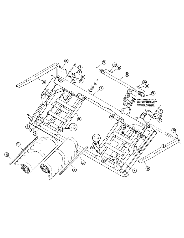 Схема запчастей Case IH 1075 - (082) - DRAPER HEADER (58) - ATTACHMENTS/HEADERS