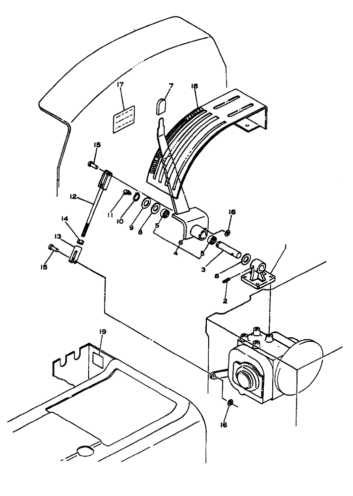 Схема запчастей Case IH 268 - (07-157) - CONTROL LEVER, 4-WHEEL DRIVE (04) - Drive Train