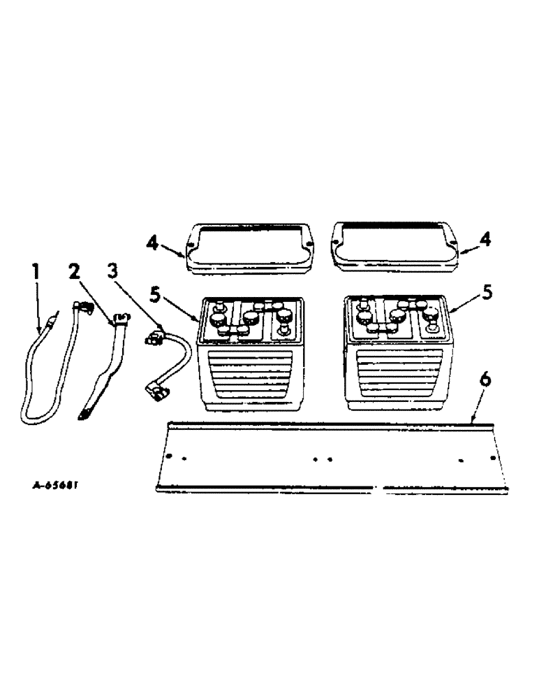 Схема запчастей Case IH 420 - (249) - ELECTRICAL SYSTEM, BATTERY AND BATTERY SHELF (55) - ELECTRICAL SYSTEMS