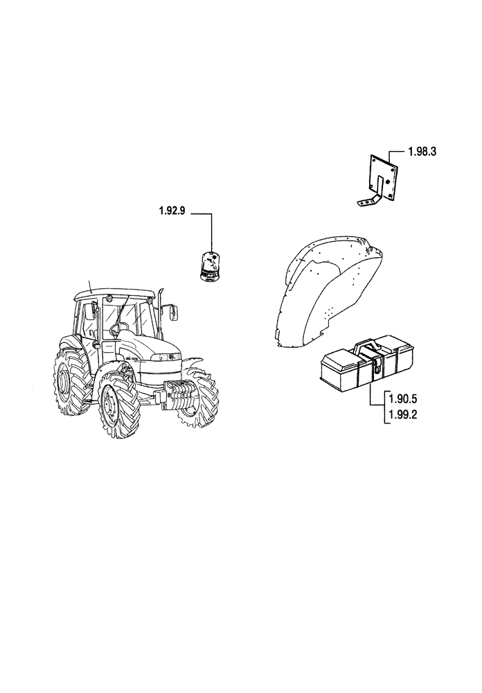 Схема запчастей Case IH JX90 - (SEC. 10) - DRIVERS COMPARTMENT (00) - GENERAL