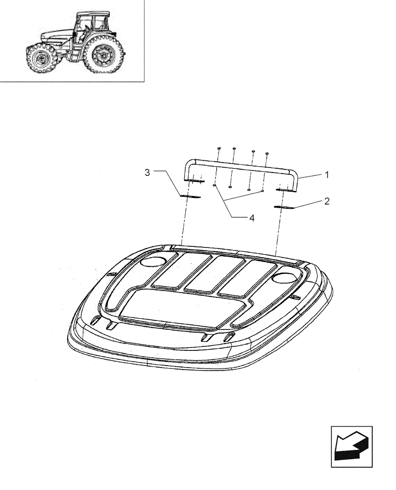 Схема запчастей Case IH JX80 - (1.92.0[21]) - CAB - WORK LIGHTS - SUPPORT (10) - OPERATORS PLATFORM/CAB