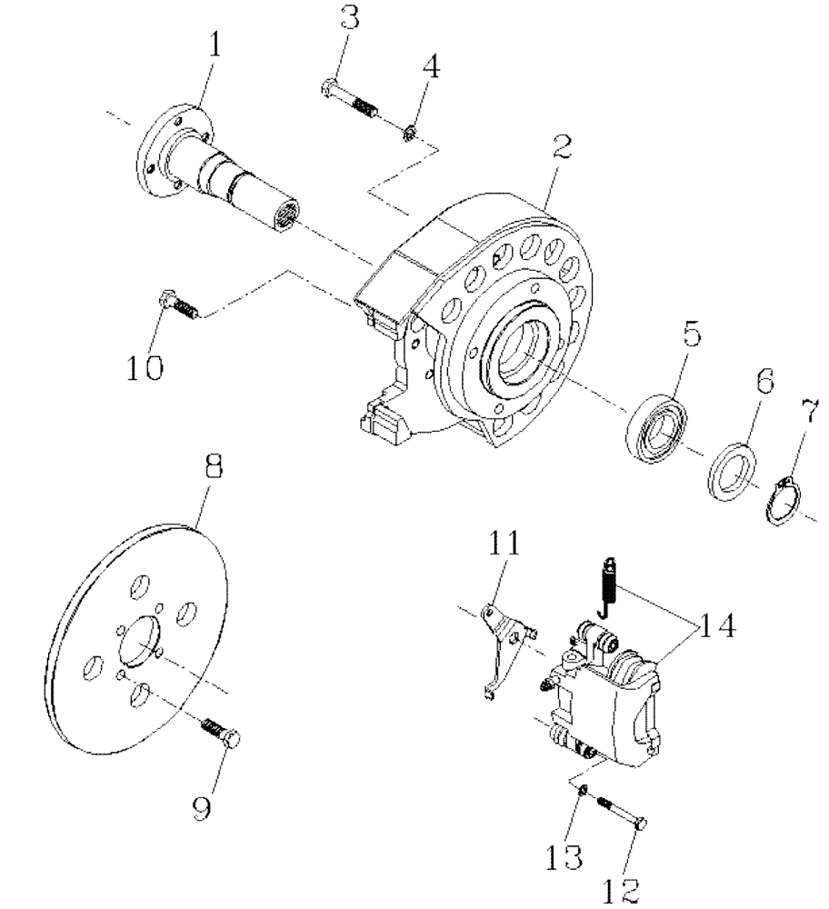 Схема запчастей Case IH 7700 - (A09[05]) - BRAKES [LH] {7000} Mainframe & Functioning Components