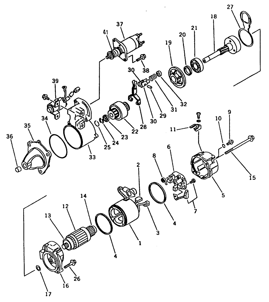 Схема запчастей Case IH 7700 - (C01[54]) - ENGINE STARTER MOTOR Engine & Engine Attachments