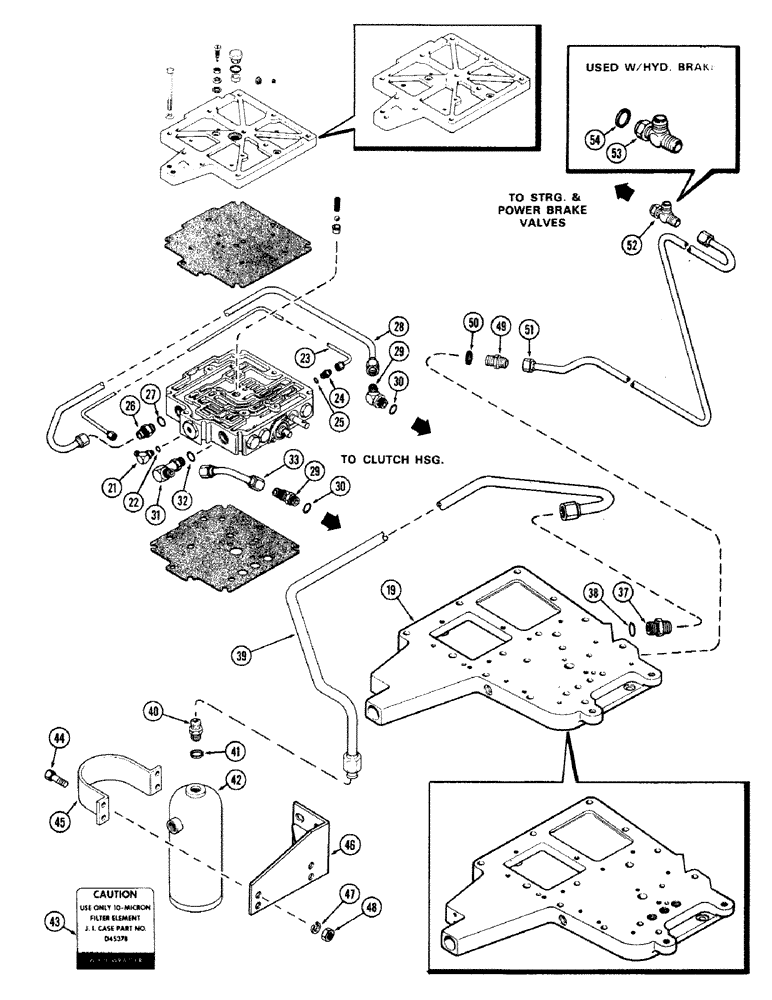 Схема запчастей Case IH 870 - (167C) - TRANSMISSION CONTROL VALVE, COVERS, GASKETS & TUBES, POWER SHIFT, USED PRIOR TO TRANS. S/N 2366001 (06) - POWER TRAIN