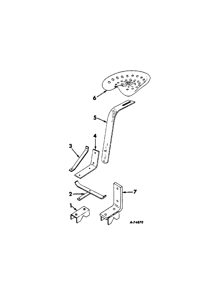 Схема запчастей Case IH 184 - (A-31[A]) - SEAT ATTACHMENT, FOR REAR MOUNTED 2-1/4 OR 2-1/2 SQ. TOOL BAR 