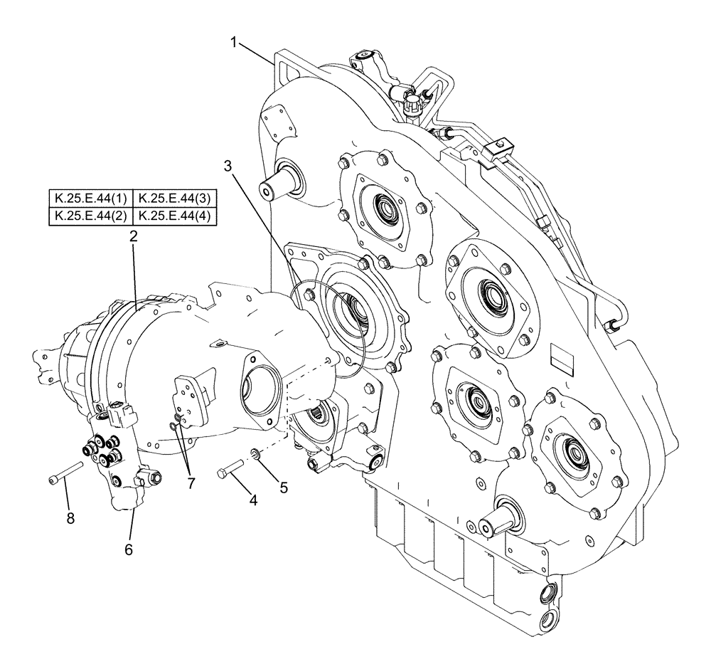 Схема запчастей Case IH AFX8010 - (C.10.B.42) - GEARBOX, FEEDER / HEADER, W/PTO C - Power Train