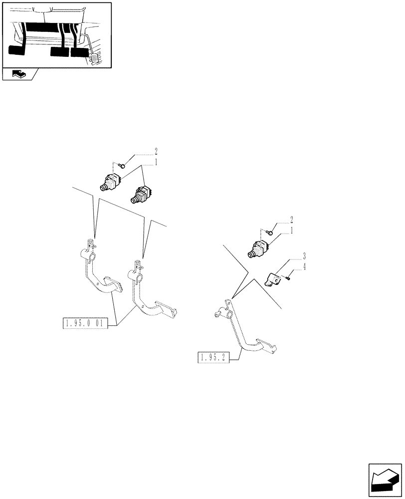 Схема запчастей Case IH MAXXUM 115 - (1.75.0[10]) - BRAKE SYSTEM AND CLUTCH PEDAL SWITCHES (06) - ELECTRICAL SYSTEMS