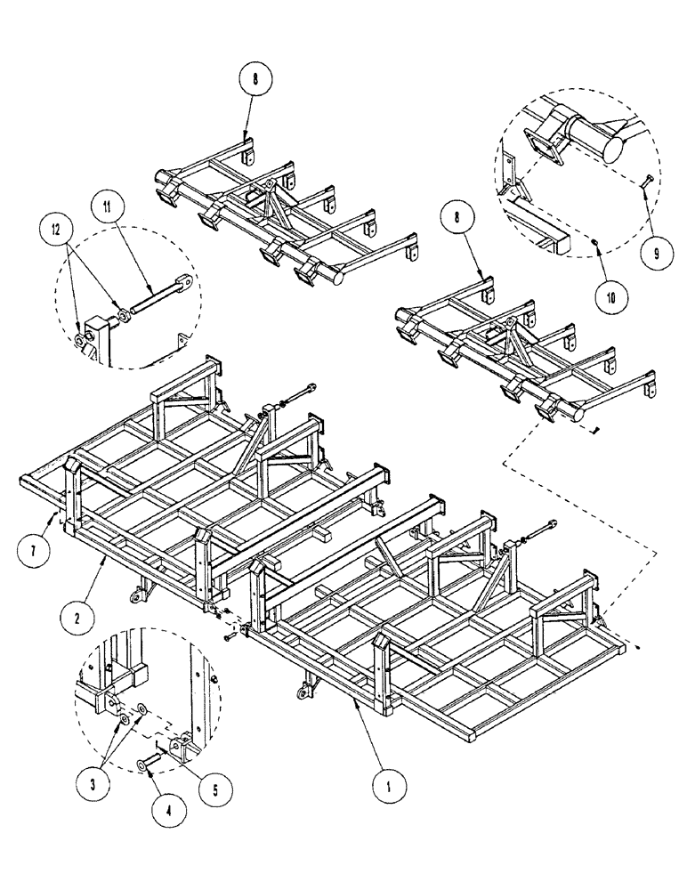 Схема запчастей Case IH CONCORD - (B02) - MAIN FRAME WITH ROCKSHAFT & WHEEL GANGS, 2012, 3 & 4 RANK, DISCONTINUED 