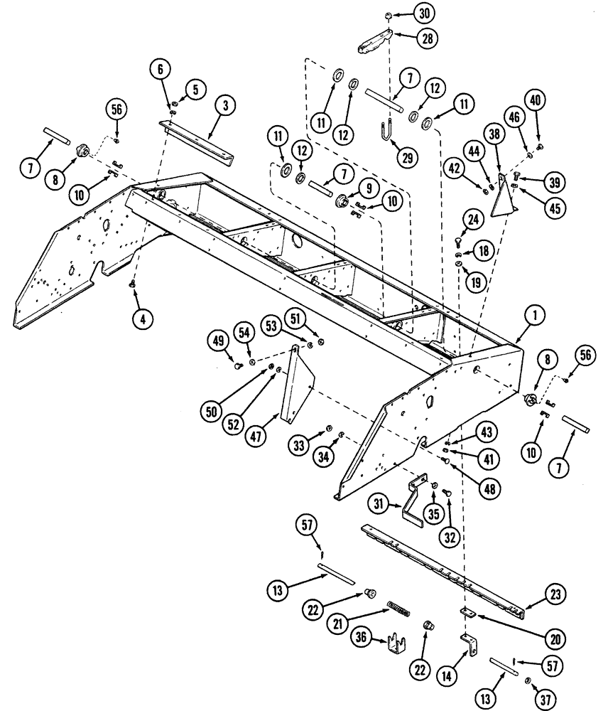 Схема запчастей Case IH 5300 - (9-002) - MAIN FRAME (09) - CHASSIS