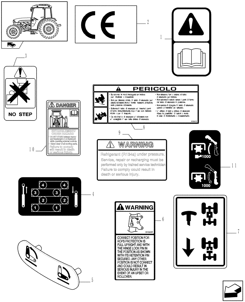 Схема запчастей Case IH FARMALL 85C - (1.98.0[03]) - DECALS - C6624 (13) - DECALS