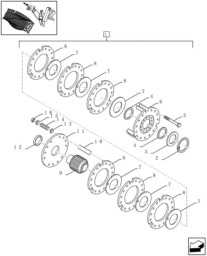 Схема запчастей Case IH LBX331P - (13.13[01]) - PACKER CLUTCH (13) - FEEDER