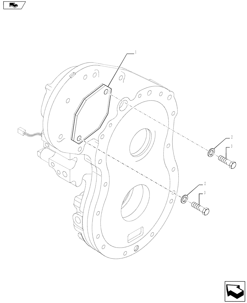 Схема запчастей Case IH STEIGER 400 - (14.100.02) - PTO - PUMP DRIVE COVER (14) - MAIN GEARBOX & DRIVE