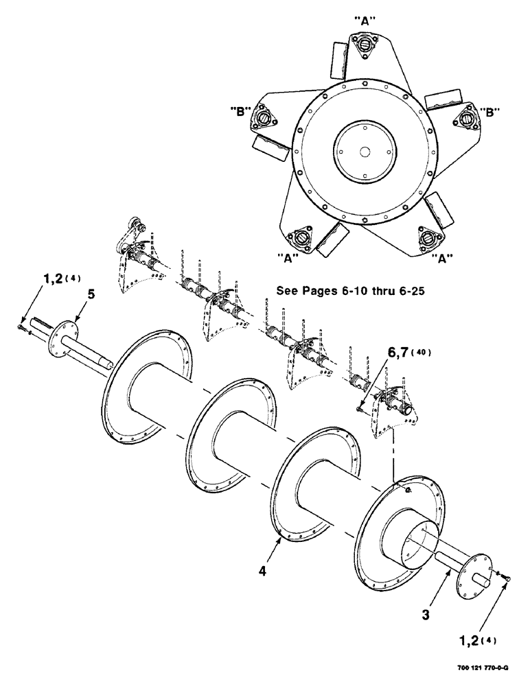 Схема запчастей Case IH 8840 - (6-08) - REEL ASSEMBLY (14 AND 16 FOOT) (58) - ATTACHMENTS/HEADERS