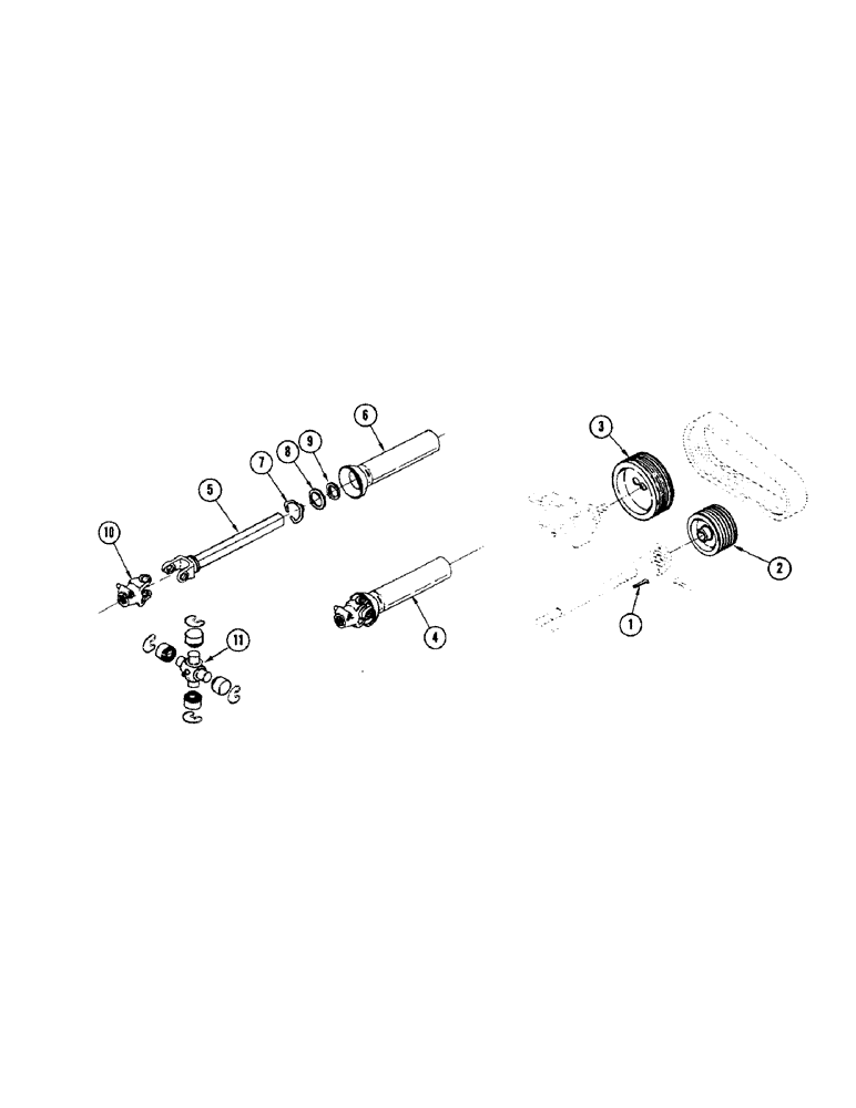 Схема запчастей Case IH 575 - (20[B]) - 1000 RPM PTO SHAFT BEFORE NUMBER 8373901 