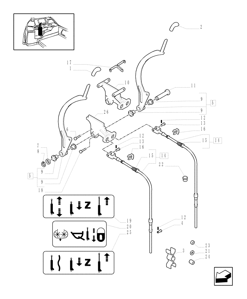 Схема запчастей Case IH MXU110 - (1.96.2/03) - (VAR.259-259/2) 4 CONTROL VALVES WITH TRAILER BRAKE VALVE (ITALY) GOVERNING CONTROL VALVES (10) - OPERATORS PLATFORM/CAB