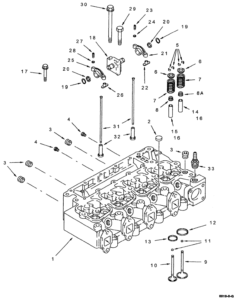 Схема запчастей Case IH 8880 - (10-024) - CYLINDER HEAD AND VALVE MECHANISM - 6T-590 EMISSIONS CERTIFIED ENGINE (10) - ENGINE