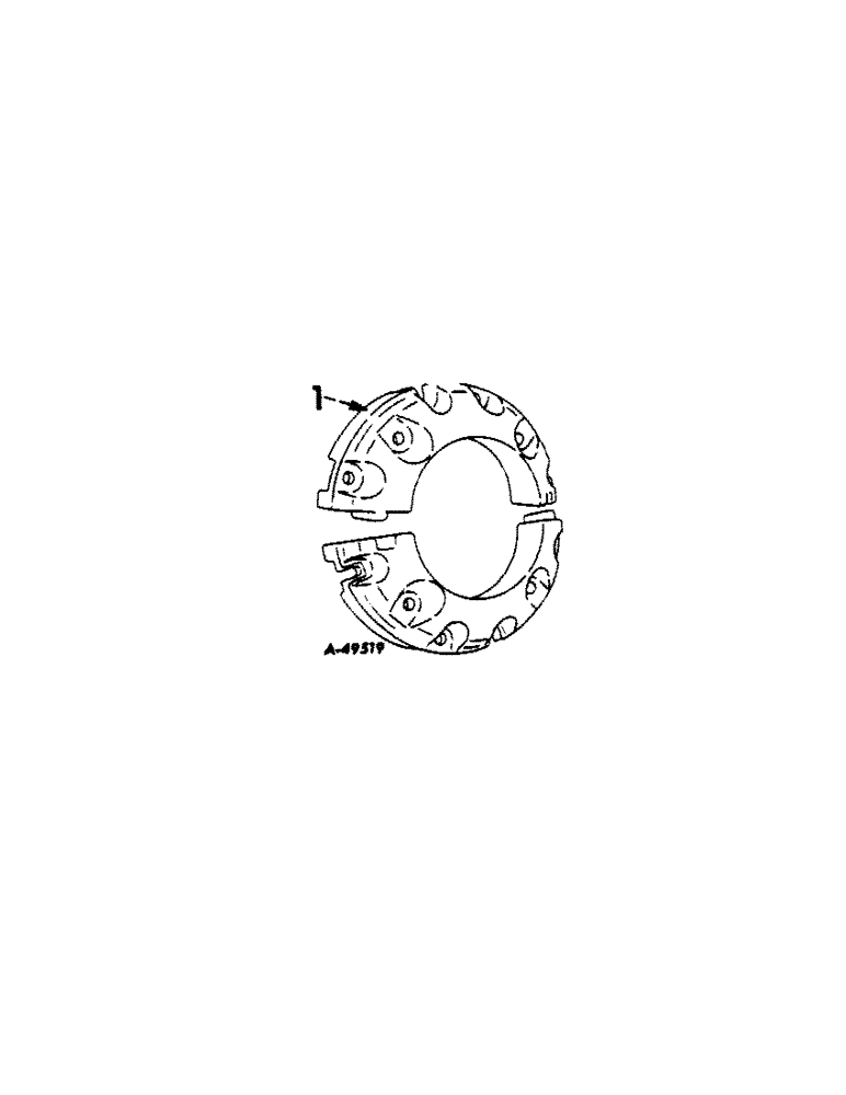 Схема запчастей Case IH 606 - (130[B]) - WHEELS, REAR WHEEL WEIGHTS, SPLIT TYPE, FOR USE ON TRACTORS WITH 28 INCH REAR WHEELS (11) - WHEELS