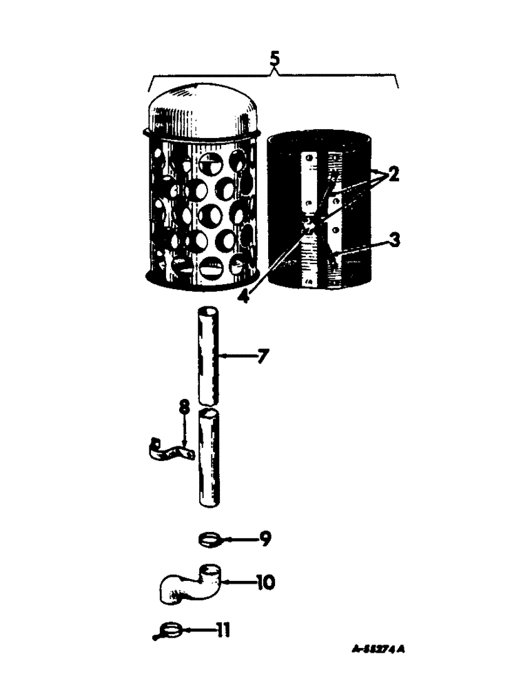 Схема запчастей Case IH 460 - (028) - FUEL SYSTEM, PRE-SCREENER, INTERNATIONAL 460 SERIES (02) - FUEL SYSTEM