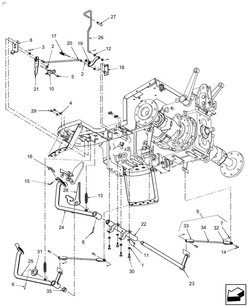 Схема запчастей Case IH DX40 - (03.02) - BRAKE, HST (03) - TRANSMISSION