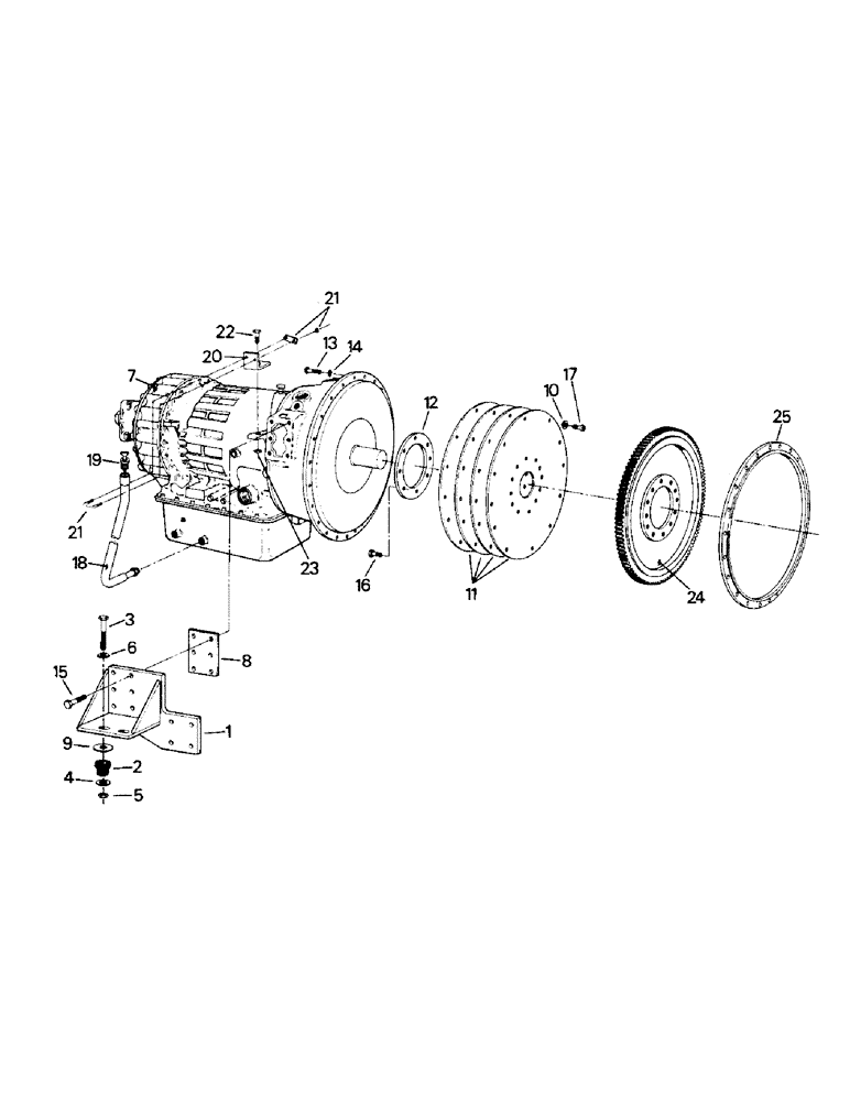 Схема запчастей Case IH PTA270 - (04-55) - TRANSMISSION MOUNTING & ATTACHING PARTS, PTA 270 (04) - Drive Train