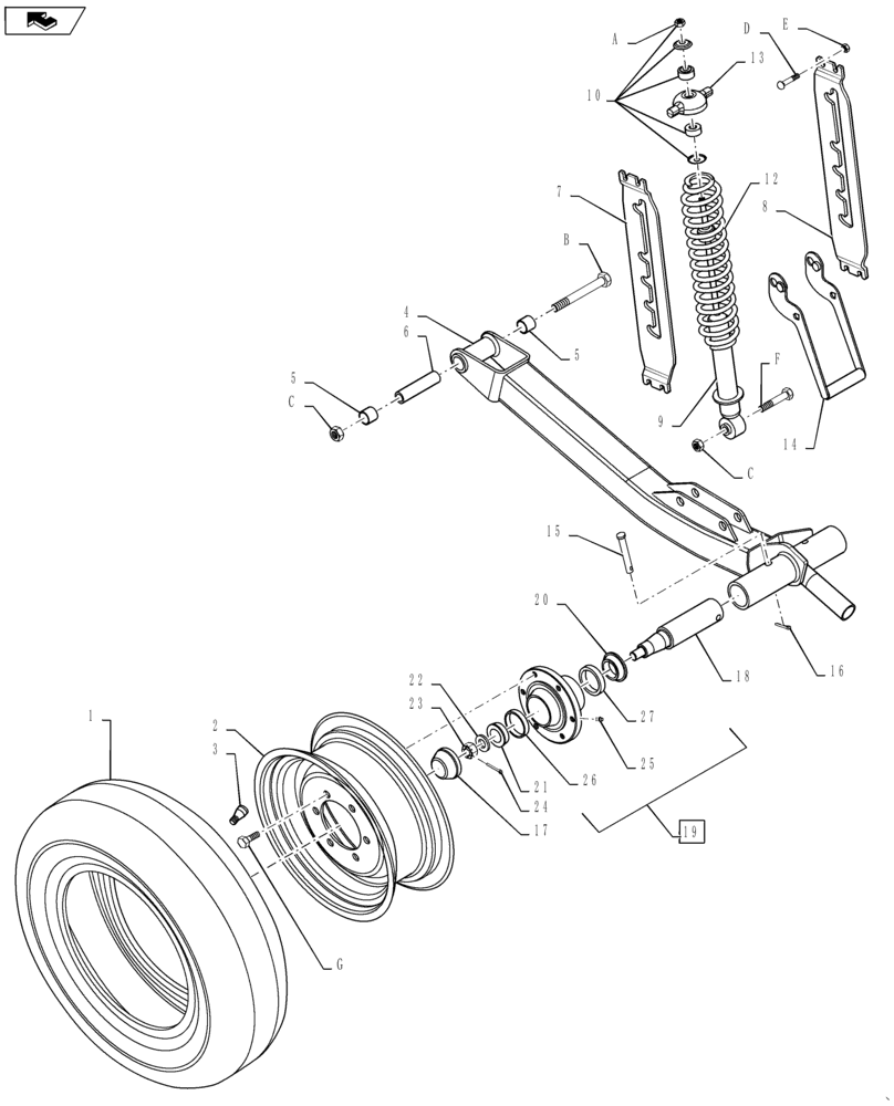 Схема запчастей Case IH 2162 - (09-41) - STABILIZER WHEELS 