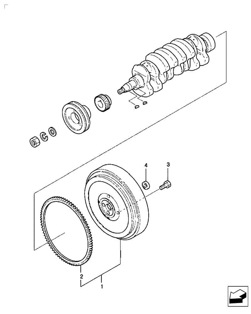 Схема запчастей Case IH FARMALL 35B - (10.103.07) - FLYWHEEL - HST (10) - ENGINE