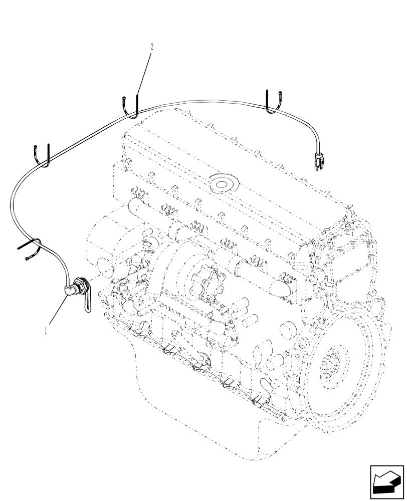 Схема запчастей Case IH 7010 - (10.254.05[02]) - COOLANT HEATER - 8010 (10) - ENGINE