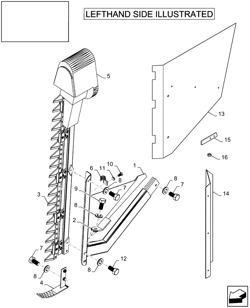 Схема запчастей Case IH 2050 - (18.87393202[01]) - DIA : VERTICAL RAPESEED KNIFE KIT - RH (18) - ACCESSORIES