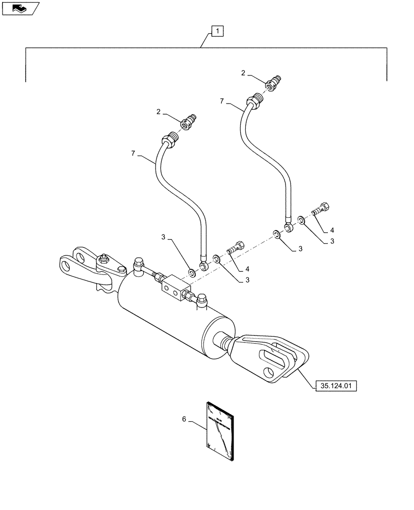 Схема запчастей Case IH PUMA 130 - (88.035.12) - DIA KIT, HYDRAULIC ADJUST RH LIFT LINK 18X6 (88) - ACCESSORIES