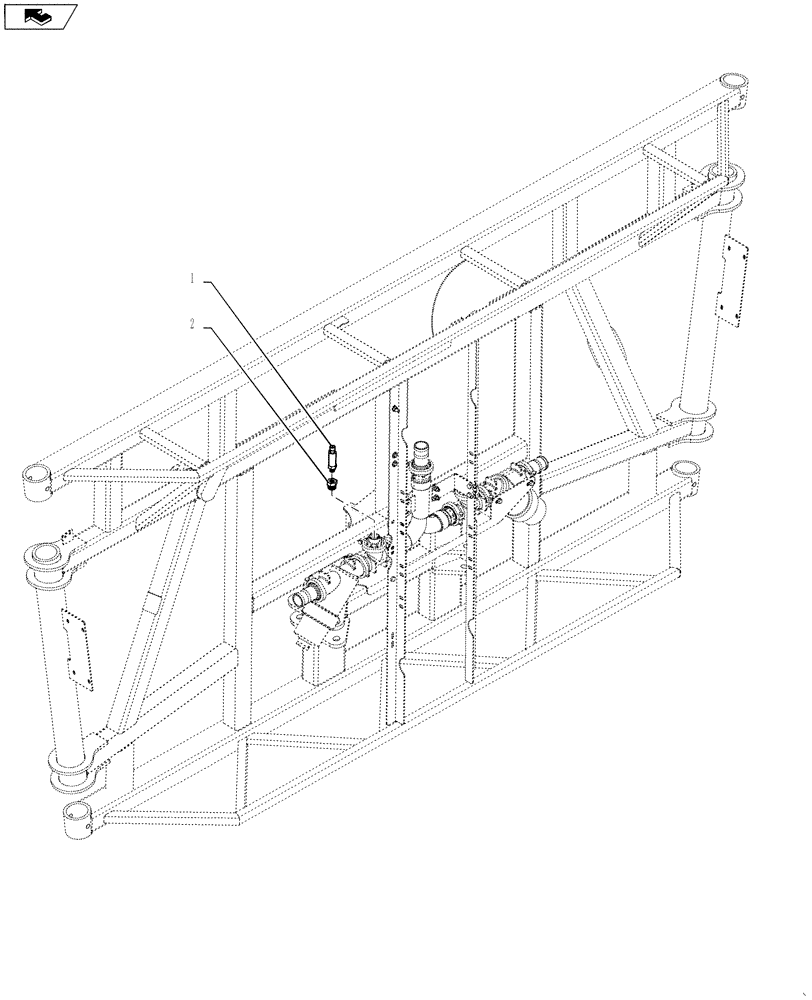 Схема запчастей Case IH 4430 - (55.414.05) - AIM COMMAND PRESSURE SENSOR, ALL BOOMS (55) - ELECTRICAL SYSTEMS