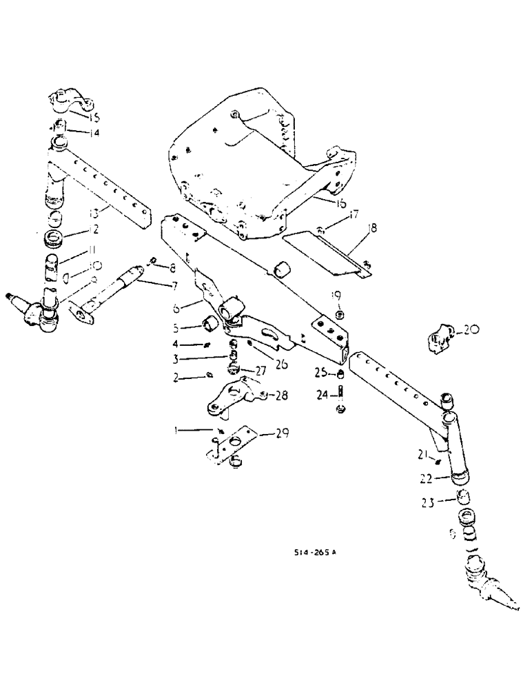 Схема запчастей Case IH 674 - (14-07) - FRONT AXLE, STRAIGHT, HEAVY DUTY Suspension