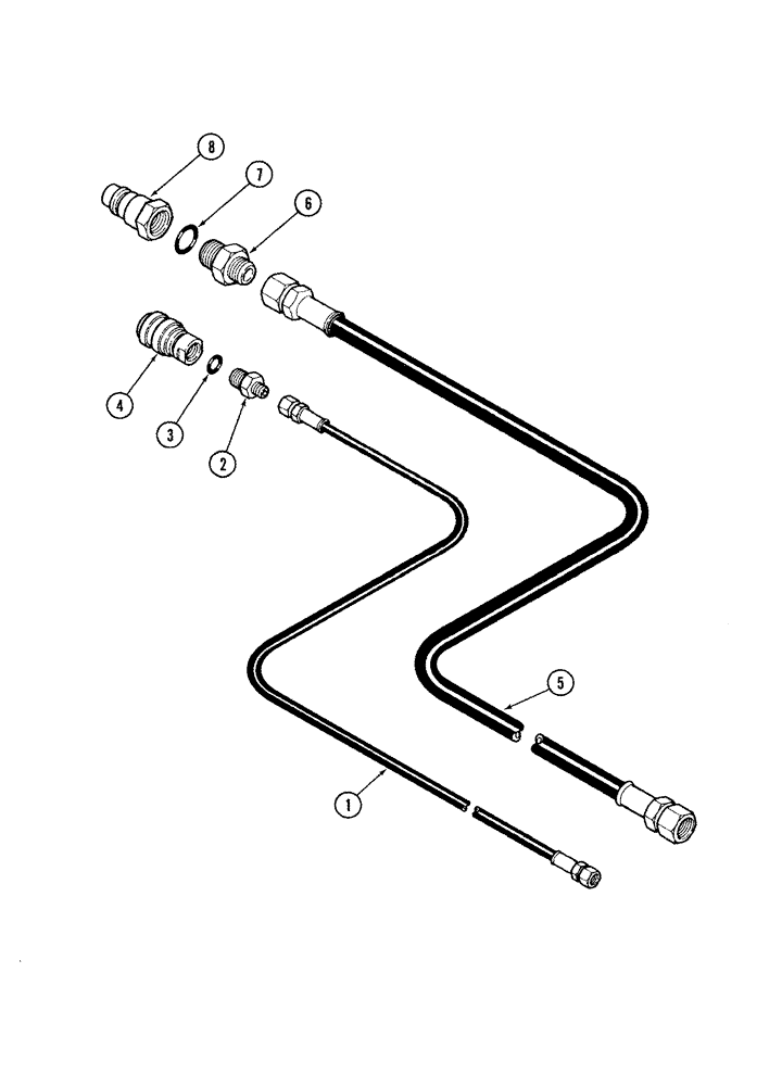 Схема запчастей Case IH 1020 - (08-10) - HEADER TO COMBINE CONNECTING HOSES 1400 SERIES COMBINES (08) - HYDRAULICS