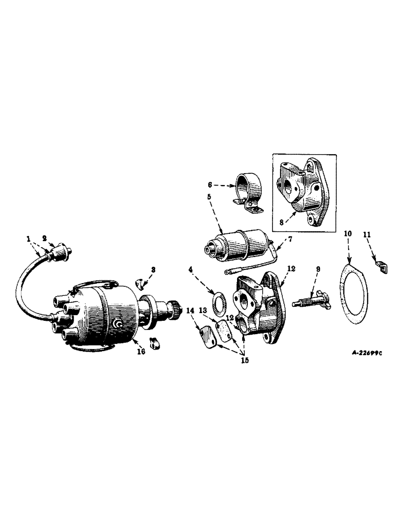 Схема запчастей Case IH SUPER AV-1 - (094) - ELECTRICAL SYSTEM, BATTERY IGNITION UNIT, FOR TRACTORS EQUIPPED WITH BATTERY IGNITION (06) - ELECTRICAL SYSTEMS