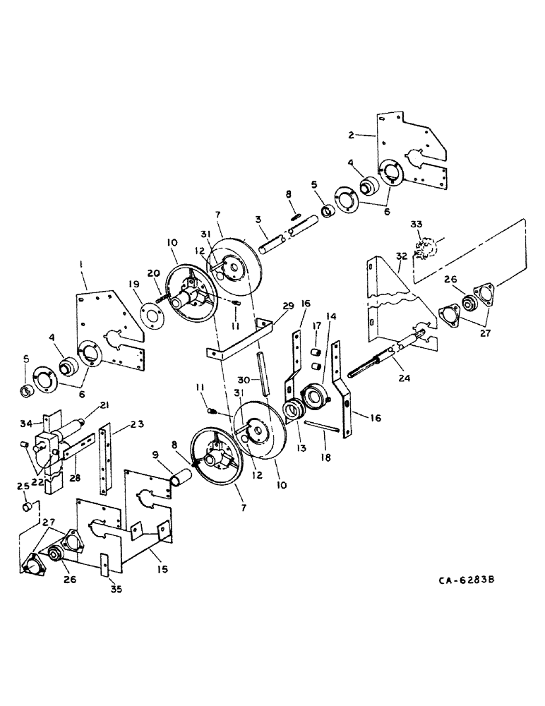 Схема запчастей Case IH 1482 - (33-19) - FEEDER, HEADER VARIABLE DRIVE (13) - FEEDER