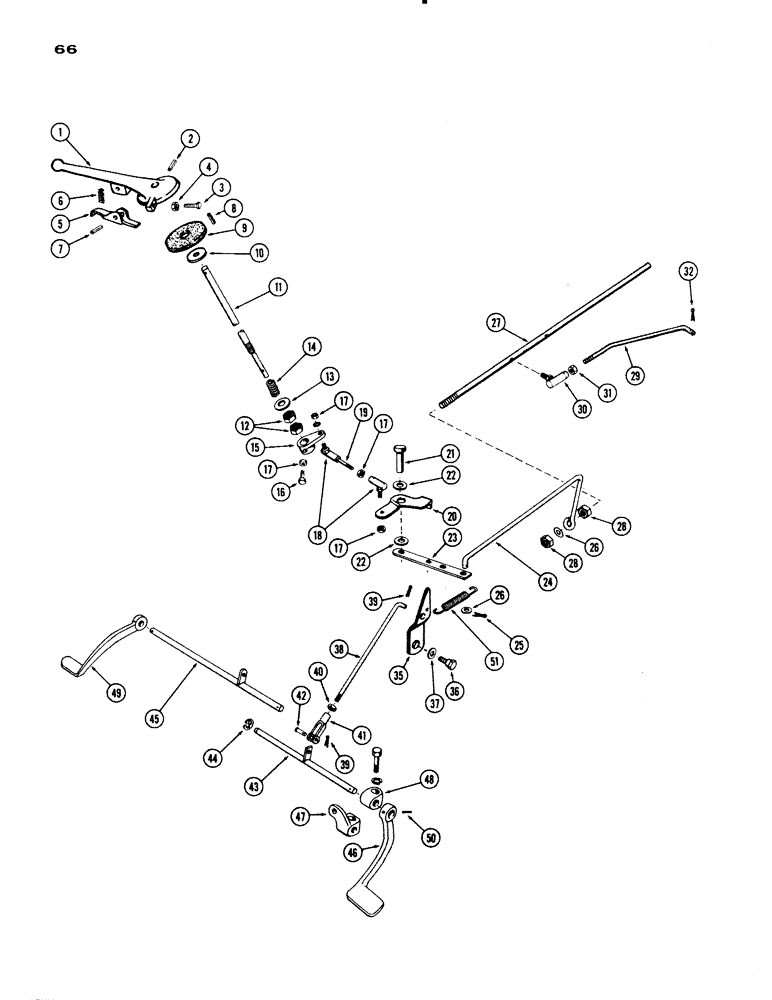 Схема запчастей Case IH 730 SERIES - (066) - THROTTLE LINKAGE, 267 AND 301 DIESEL ENGINES, USED PRIOR TO TRAC. S/N 8173401 (03) - FUEL SYSTEM