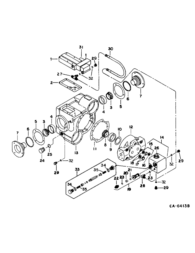 Схема запчастей Case IH 1470 - (10-40) - HYDRAULICS, HYDROSTATIC MOTOR, 2 SPEED, VALVE BLOCK, EATON (07) - HYDRAULICS