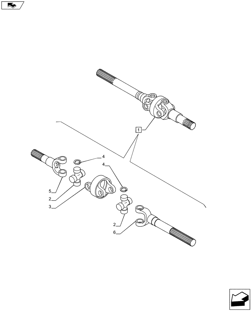 Схема запчастей Case IH PUMA 170 - (25.108.0301[02]) - 4WD FRONT AXLE WITH BRAKE - AXLE SHAFT ARTICULATED - BREAKDOWN - C7090 (VAR.728195-728212) (25) - FRONT AXLE SYSTEM