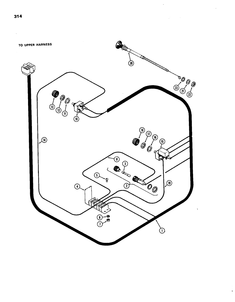 Схема запчастей Case IH 1270 - (314) - CAB, CONTROLS AND WIRING, WITHOUT AIR CONDITIONER, USED PRIOR TO CAB SERIAL NUMBER 7814176 (09) - CHASSIS/ATTACHMENTS