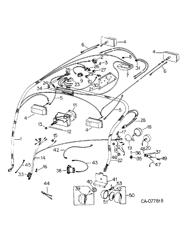 Схема запчастей Case IH 6588 - (08-19) - ELECTRICAL, TRACTOR CAB WIRING (06) - ELECTRICAL