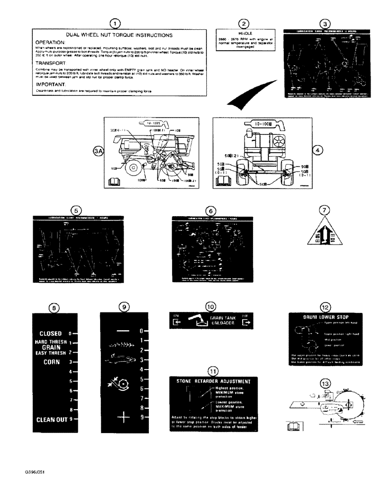 Схема запчастей Case IH 1660 - (9H-30) - DECALS, GENERAL INSTRUCTIONS (12) - CHASSIS