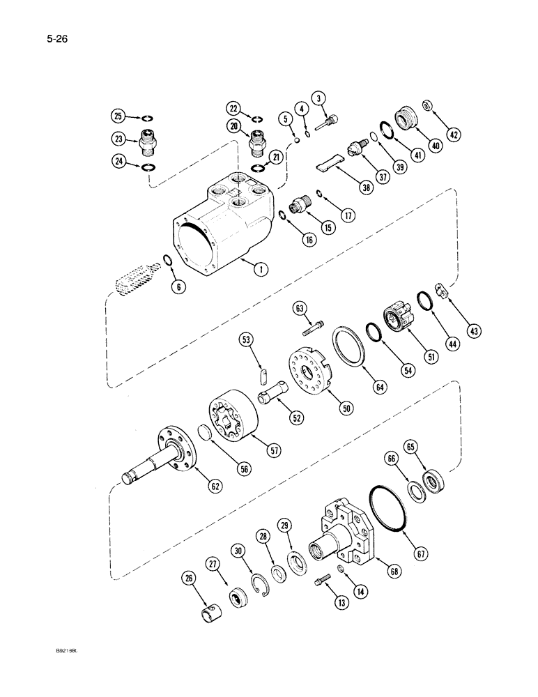 Схема запчастей Case IH 7150 - (5-026) - STEERING PUMP ASSEMBLY, TRW PUMP, IF EQUIPPED, MFD TRACTOR (05) - STEERING