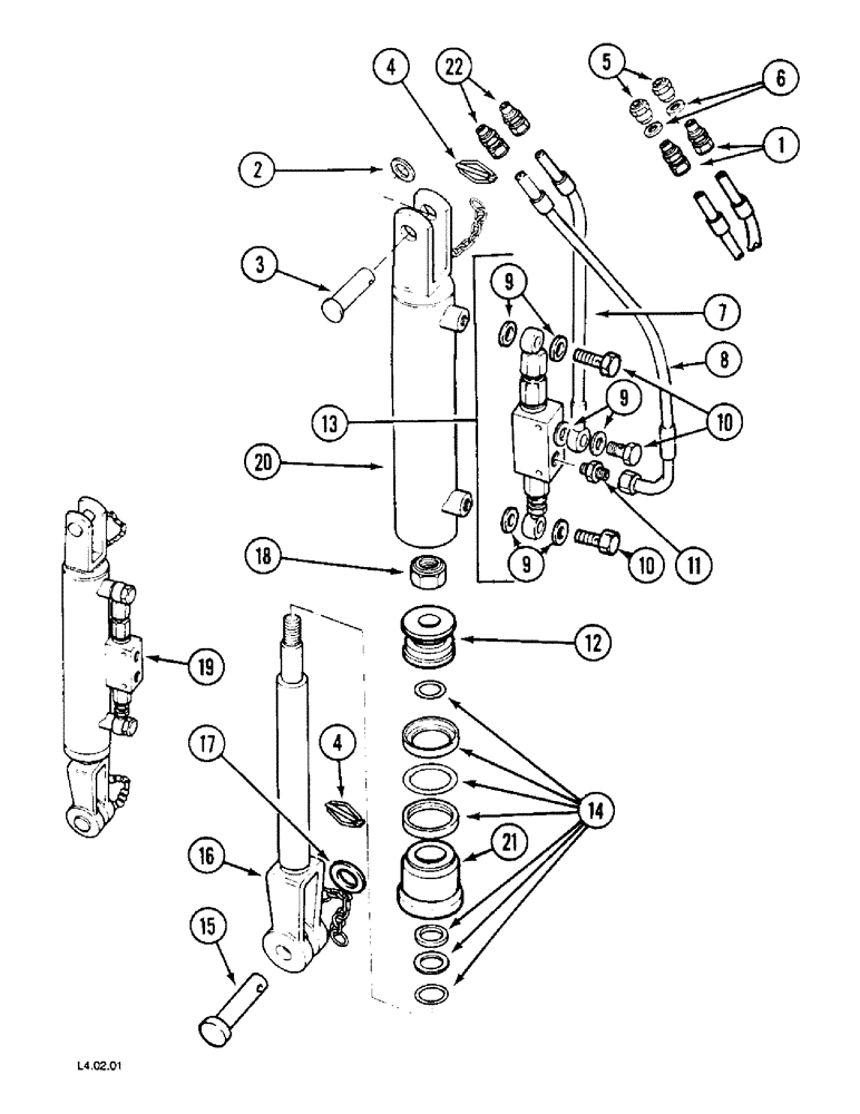 Схема запчастей Case IH 2140 - (9-144) - LIFT CYLINDER, 2140 - (P.I.N. : CGC12131-) (09) - CHASSIS/ATTACHMENTS